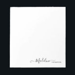 スクリプスタイリッシュモダントの黒 ノートパッド<br><div class="desc">スタイリッシュガーリーモダンScript Black Notepad</div>