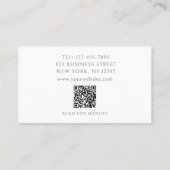 スクリプスタイリッシュモダント写真QRコード写真 名刺 (裏面)