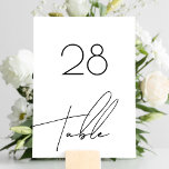 スクリプスタイリッシュ結婚トの装飾 テーブルナンバー<br><div class="desc">Black on White Scriptのテースタイリッシュブル結婚番号とモダンコレクションの一部</div>
