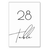 スクリプスタイリッシュ結婚トの装飾 テーブルナンバー (裏面)