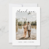 スクリプトありがとう結婚の写真カード サンキューカード (正面)