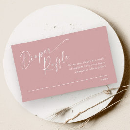 スクリプトおむつラッフルガールズベビーシャワー エンクロージャーカード