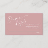 スクリプトおむつラッフルガールズベビーシャワー エンクロージャーカード (正面)