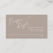 スクリプトおむつラッフルニュートラルベビーシャワー エンクロージャーカード (正面)