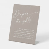 スクリプトおむつ思考ニュートラル赤ちゃんシャワー 台座サイン (正面)