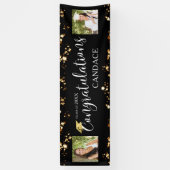 スクリプトおめでとうフォトスターズブラック 横断幕 (縦)