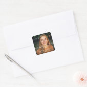 スクリプトおめでとう卒業フォトカスタム スクエアシール (封筒)