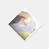 スクリプトおめでとう卒業フォトカスタム スタンダードカクテルナプキン (角)