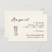 スクリプトおもしろい招待状返信カードの挿入 招待状 (正面/裏面)