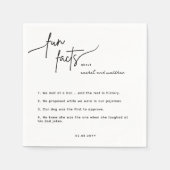 スクリプトおもしろい結婚ファクトのナプキン スタンダードカクテルナプキン (正面)