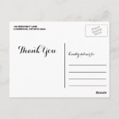 スクリプトお洒落卒業ありがとうはがき ポストカード (裏面)