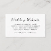 スクリプトお洒落 |の結婚WebサイトQRコード エンクロージャーカード (正面)