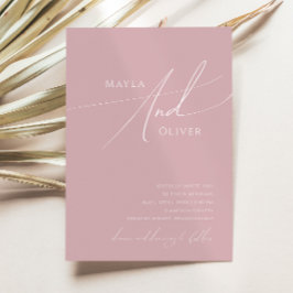 スクリプトお洒落 |ほこりっぽいバラカジュアル結婚ズ 招待状