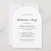 スクリプトお洒落 | シック写真卒業パーティー 招待状 (裏面)