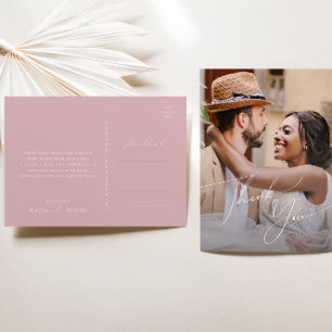 スクリプトお洒落 バラ写真結婚ありがとうございます ポストカード