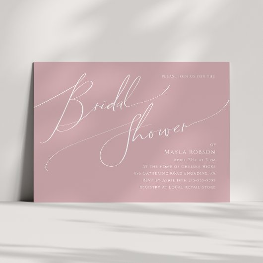 スクリプトお洒落 |バラ水平ブライダルシャワー 招待状