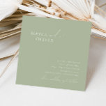 スクリプトお洒落 | Sage Green 結婚 Square 招待状<br><div class="desc">スクリプトの素晴らし紹介お洒落 | sageグリーンスクエア結婚式招待状あなたのボホシンプル春お祝いに最適モダン。私たちのエレガントデザインは明るいパステル鮮やかカラーパレットとヴィンテージシックな書道スクリプトを含む。ミニマルなスタイルやクラシックの好みにかかわらず、私たちの編集可能な製品ユニークは、贅沢で優雅な、上品でロマンチックなtouchを作成するのに最適な特別な日を忘れられない。連絡デザインに関して何か質問して、そして君の夢を救済作り結婚てみよう。</div>
