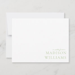 スクリプトからシックAノートタイポグラフィグリーンノートカード ノートカード