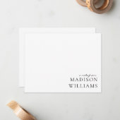 スクリプトからシックAノートタイポグラフィノートカード ノートカード (正面/裏面インサイチュ)