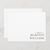 スクリプトからシックAノートタイポグラフィノートカード ノートカード (正面/裏面)