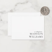 スクリプトからシックAノートタイポグラフィノートカード ノートカード (正面/裏面インサイチュ)