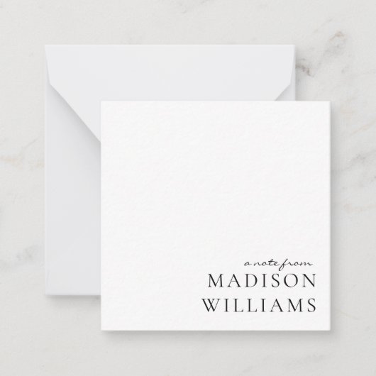 スクリプトからシックAノートタイポグラフィノートカード ノートカード (正面)