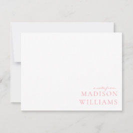 スクリプトからシックAノートタイポグラフィピンクノートカード ノートカード