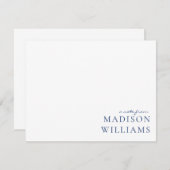 スクリプトからシックAノートタイポグラフィブルーノートカード ノートカード (正面/裏面)