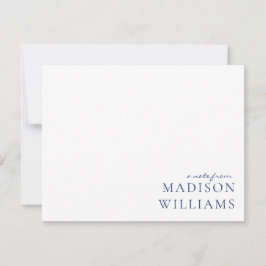 スクリプトからシックAノートタイポグラフィブルーノートカード ノートカード