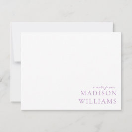 スクリプトからシックAノートタイポグラフィ紫ノート ノートカード