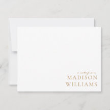 スクリプトからシックAノートタイポグラフィ金ゴールドノートカード