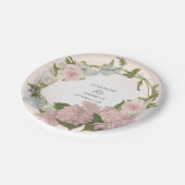 スクリプトかわいらしアジサイフローラリースハ絵を描ンド ペーパープレート (アングル)