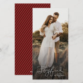 スクリプトされた楽しい写真のクリスマスホリデーカード シーズンカード (正面/裏面)