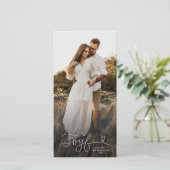 スクリプトされた楽しい写真のクリスマスホリデーカード シーズンカード (スタンド正面)