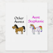 スクリプトその他の私の名前おばさんおもしろいギフト ワインラベル (シングルラベル)