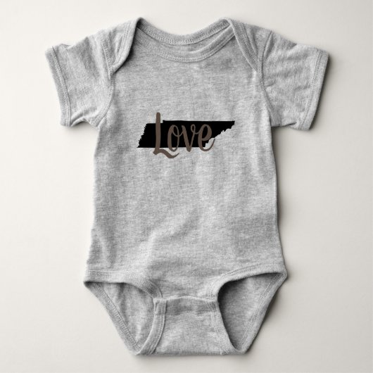 スクリプトで書かれたテネシー州の愛 | ベビーボディスーツ (正面)