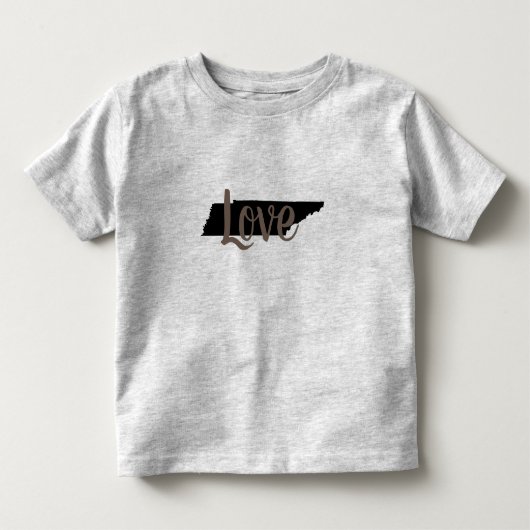 スクリプトで書かれたテネシー風ラブ | トドラーTシャツ (正面)