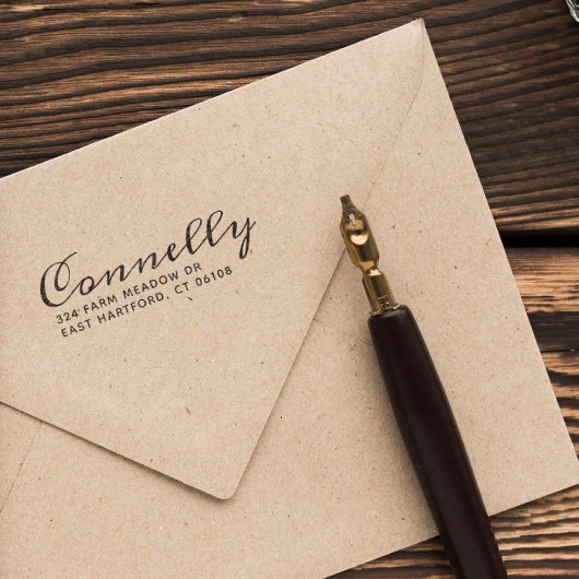 スクリプトとアドレスの姓 セルフインキングスタンプ