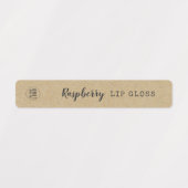 スクリプトとタイプライターDark Gray Kraft製品 ラベル (デザイン1)