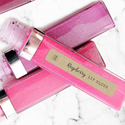 スクリプトとタイプライターDark Gray Kraft製品 ラベル