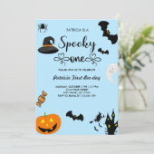 スクリプトとハート |不気味ハロウィーン誕生日 招待状 (スタンド正面)