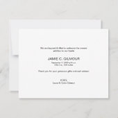 スクリプトとベビー誕生のお知らせ 案内状 (裏面)