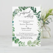 スクリプトとユーカリリース延期結婚のカード 招待状 (スタンド正面)