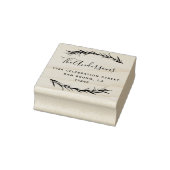 スクリプトとローズマリー |植物学差出人住所 ラバースタンプ (スタンプ)