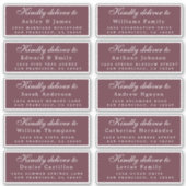 スクリプトに配信ゲストアドレスBurgundyラベル シール (正面)