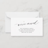 スクリプトのエレガント白黒 ノートカード (正面)