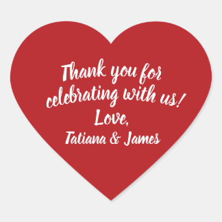 スクリプトのカスタマイズ可能な感謝ハート ハートシール