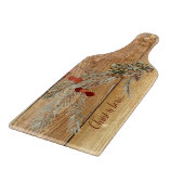 スクリプトのキリスト生まれはパインコーンのクリスマス カッティングボード (角)