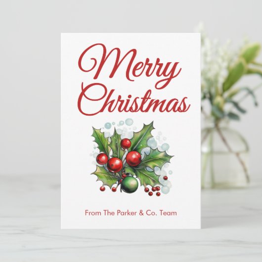 スクリプトのクリスマスカードを消去 | 会社名の追加 シーズンカード (スタンド正面)