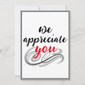 スクリプトのグレーの感謝の気持ち サンキューカード (正面)